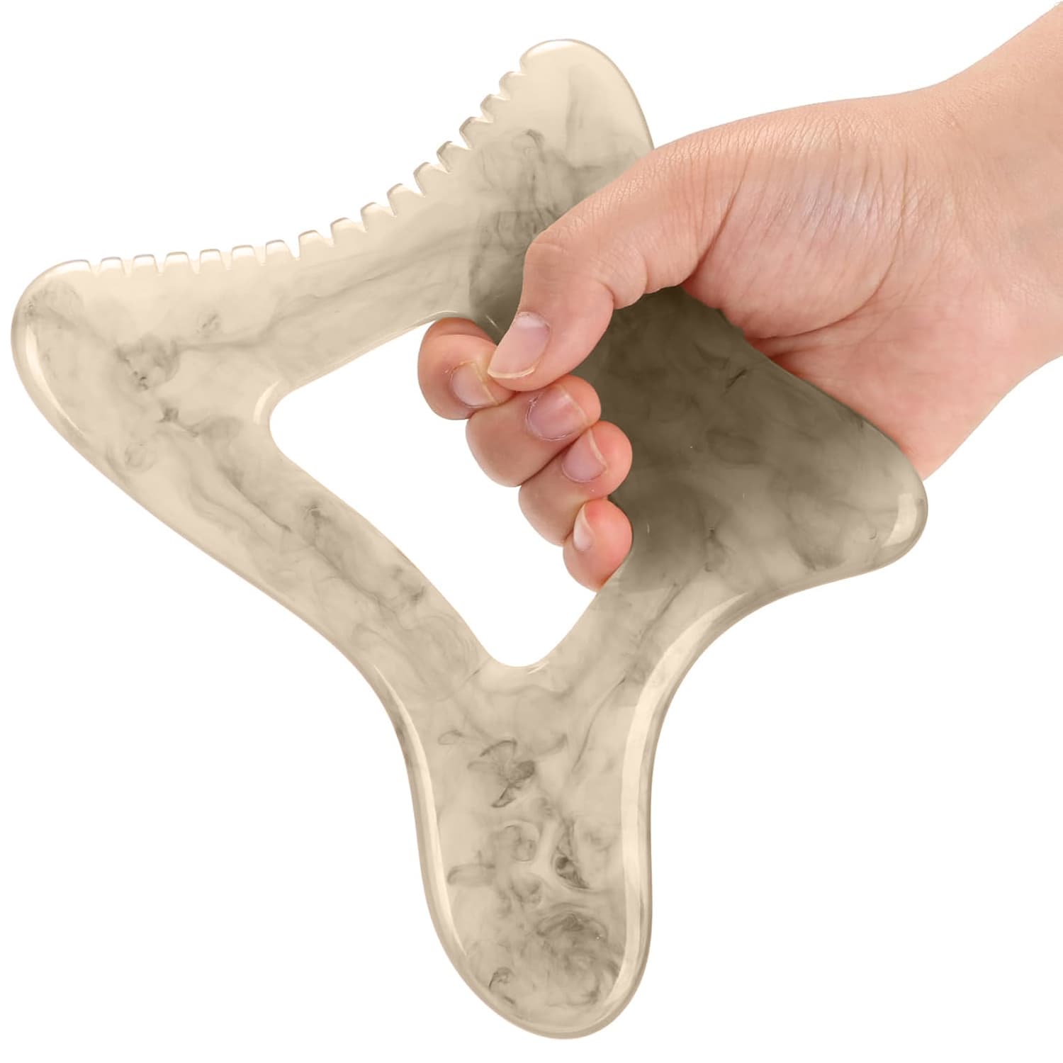Large resin body gua sha scraping tool for lymphatic drainage and cellulite