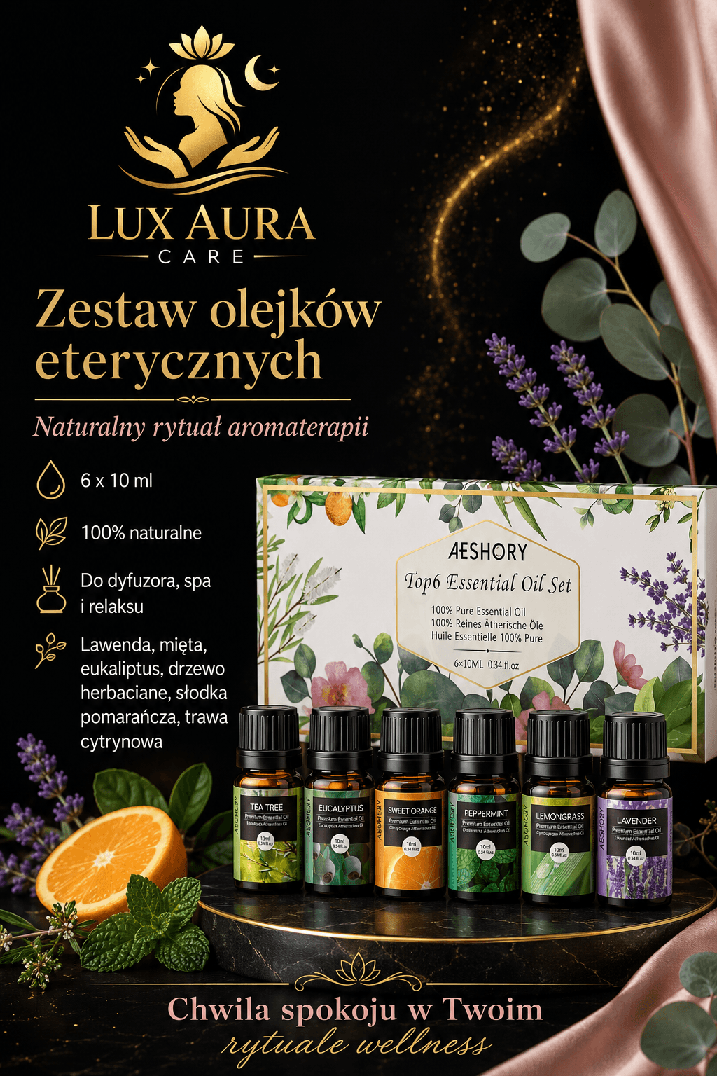 AESHORY Zestaw Olejków Eterycznych